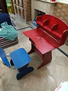 kids study table with chair  Ben 10 in good condition