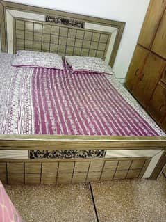 bed set with mattress and dressing