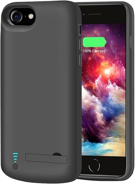 Smart Battery Case for iPhone 8/7/6s/6/ SE(2022/2020), 5500mAh 0