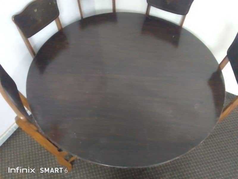 PURE WOODEN DINNING TABLE WITH 6 WOODEN CHAIRS 1