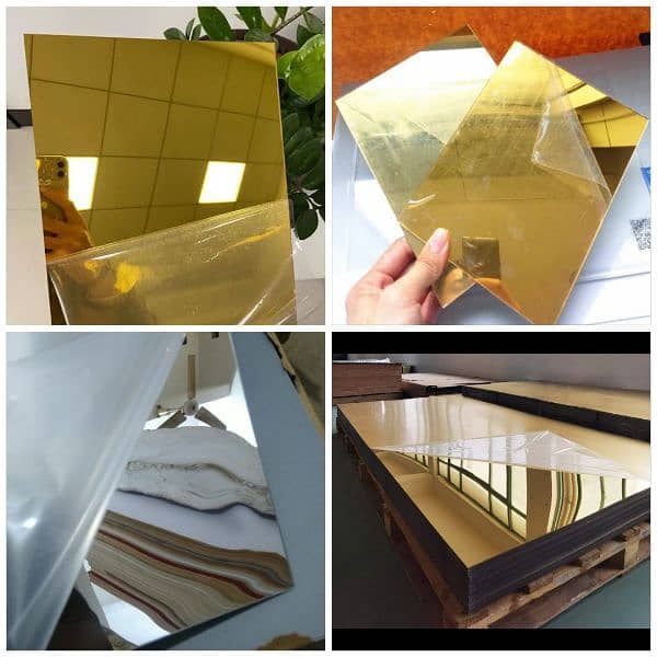 Golden mirror Acrylic Sheets 8x4 ft  ( 03021466006) 1