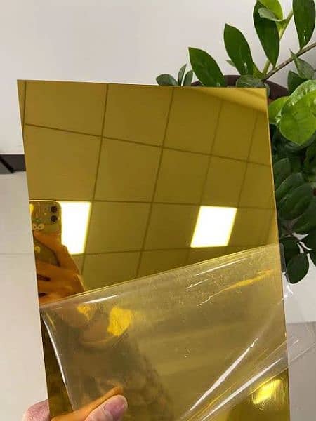 Golden mirror Acrylic Sheets 8x4 ft  ( 03021466006) 2