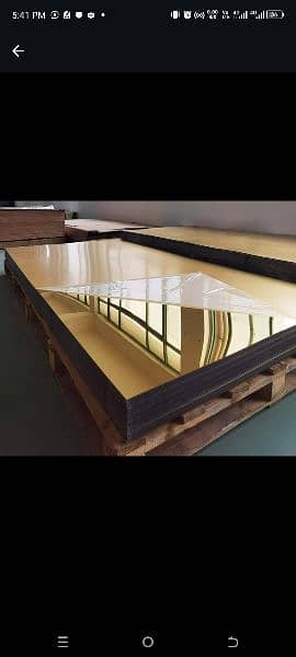 Golden mirror Acrylic Sheets 8x4 ft  ( 03021466006) 4