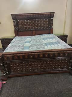 Chinioti Wood Bed and Almari and Dressing Table Available