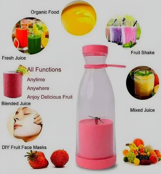 Mini Portable Blender Electric Fruit Juicer Mixers 420 Ml 4