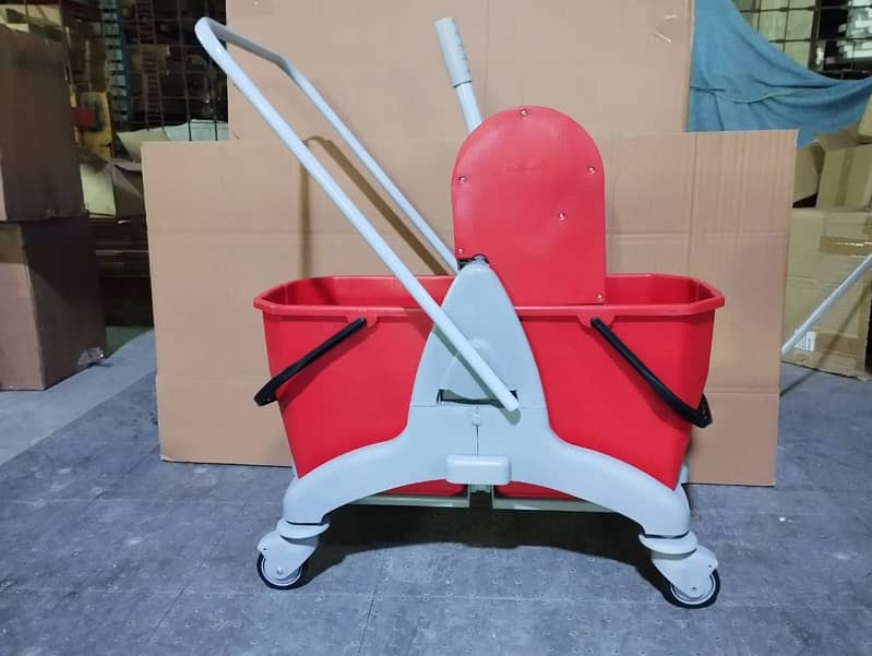 Bucket Trolley Plastic Double Standard 2