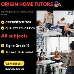 Home Tuition Service/Expert Home/Online Tutors Available