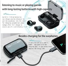 Air buds/ Bluetooth Earphones / Wireless Earbuds With Power Bank