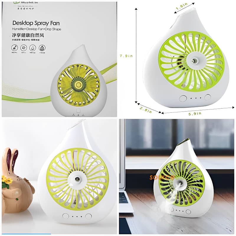 Desktop Electric Fan USB Rechargeable Summer 2000mah Low Noise 18