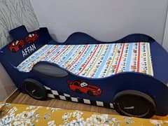 kids car bed with lights with dura form mattress 0