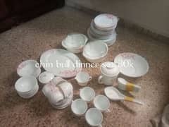 chin bull dinner set