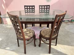 6-Seater Dining Table with 4 chairs