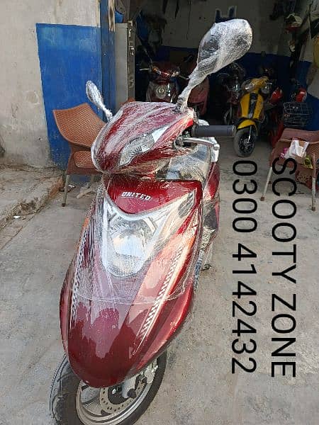 united scooty and 49cc scooty available contact at 0300 4142432 3