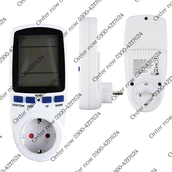 220V AC EU Digital LCD Power Meter Watt Socket Kwh Energy Meter 2