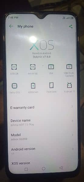 infinix Hot 11 play 4/64 exchange 0