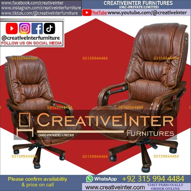 Office Chair Executive Table Study Computer Workstation CEO Desk 13