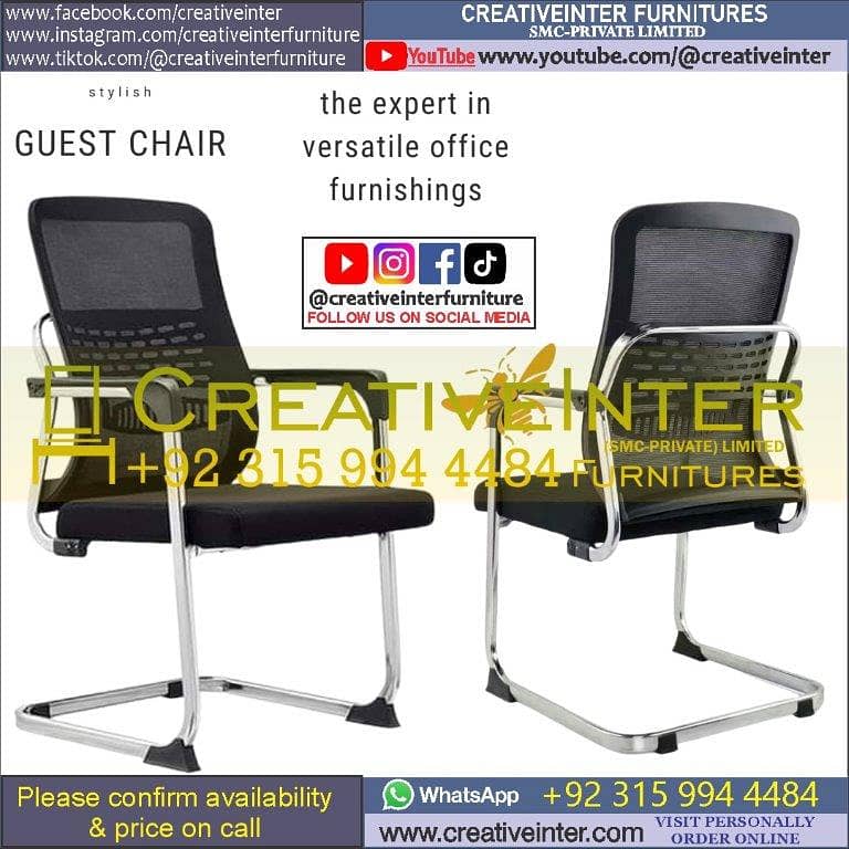 Office Chair Executive Table Study Computer Workstation CEO Desk 18