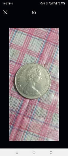 Antique Coin of Queen Elizabeth