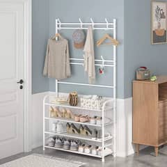 Steel multifunction Shoe & hat rack and cloth hanger for sale