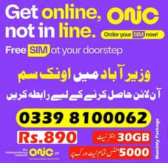 Onic Physical Sim ESim Online Available in Wazirabad