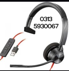 Poly Blackwire BW3310 USB plantronics headphones calling office headse