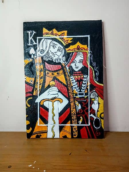 Beautiful and amazing king and queen abstract painting 0