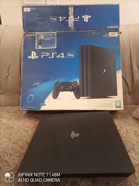 ps4pro 1000gb with one original game one controller 0