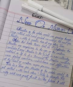 Can write assignments by hand in urdu,Eng Handwriting assignment work