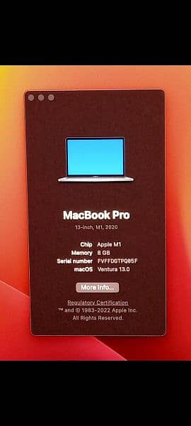 MacBook Pro M1 2020 8GB 512GB 13" with Box MYD92 1