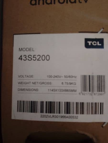 TCL LED 43" 3