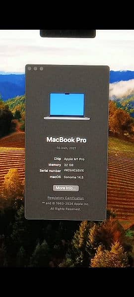 MacBook M1 Pro 2021 32GB 512GB 14" CTO Model A2442 1