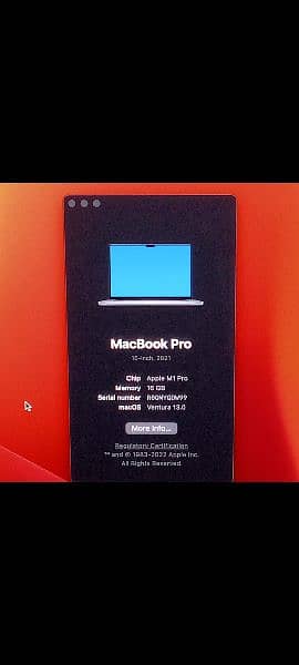 MacBook M1 Pro 2021 16GB 512GB 16 Inch MK183 3