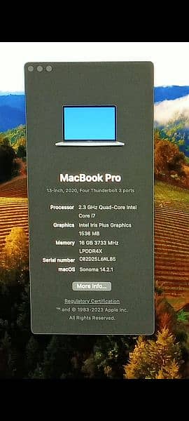 MacBook Pro 2020 Core i5 / i7 8GB/ 16GB/32GB 512GB / 1TB 13" Display 6