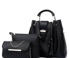 3 piece ladies leather bags