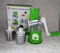 Vegetable Slicer Cutter Chopper Cheese Grater Manual Rotary Round
