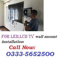 LCD Led TV wall mount stand installation servic providing