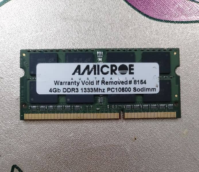 AMICROE 4GB DDR3 1333MHz RAM (PC10600) for Laptop 0