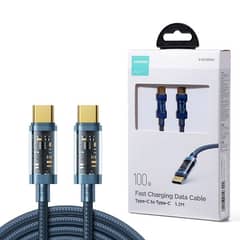 Joyroom S-Cc100a12 Type-C To Type-C 100w Data Cable 1.2m Blue