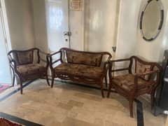 Pure Sheesham wooden sofa set with center table