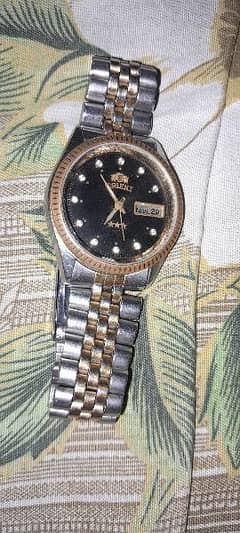 Automatic Orient 17 jewel Tristar Crystal & Armani watch