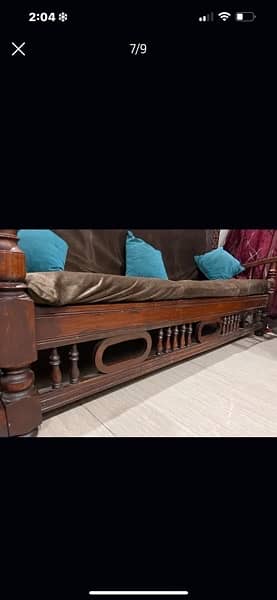 Old wood sofa set 2