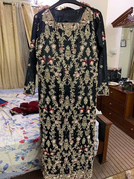 Embroidered Dress 3 Pc 0