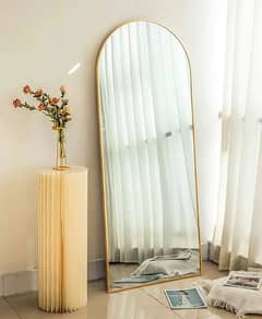 Full Length Mirror S- Arched Top, metal Frame -