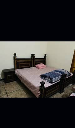 single bed with side table 0