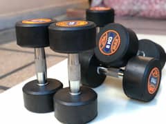 Rubber coated Dumbbells/Weight plates/Gym/Home Gym/multi gym