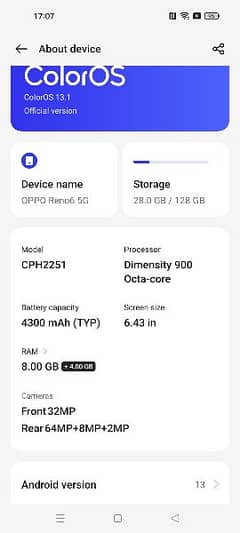 Oppo Reno 6 5G Nonpta