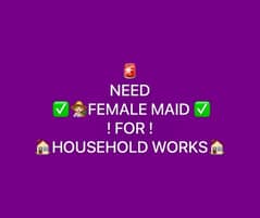 Need Maid for household work