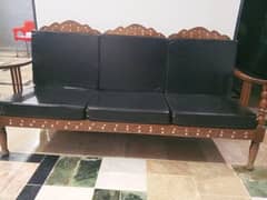 sofa five seater shashm wood excellent condition