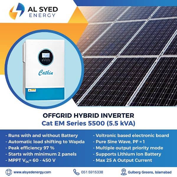 Off grid hybrid inverter Cat EM series 5500 (5.5kVA) 1