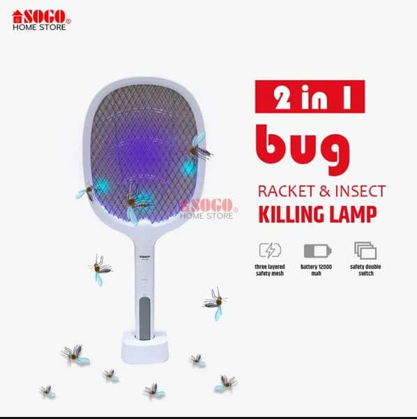 SOGO Insect killet swatter / Racket rechargeable JPN 396 2